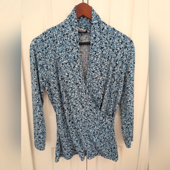 Nine West Wrap Look Blouse - Picture 2 of 9